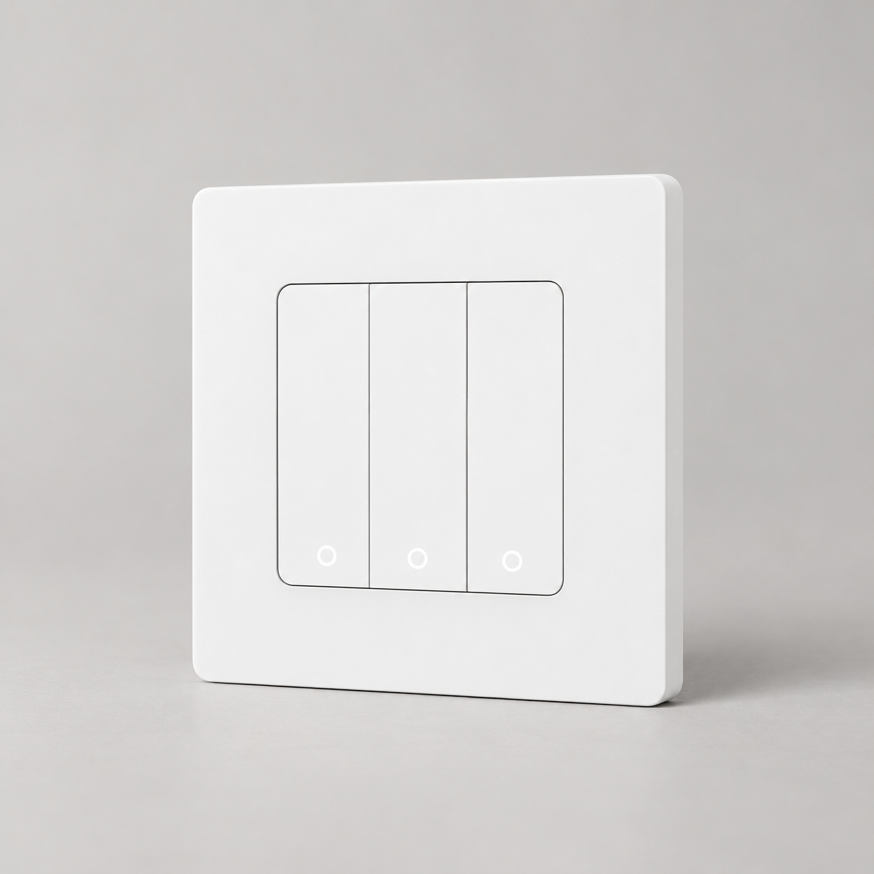 White three-gang Star Ring wall switch